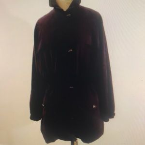 Gallery deep purple suede coat